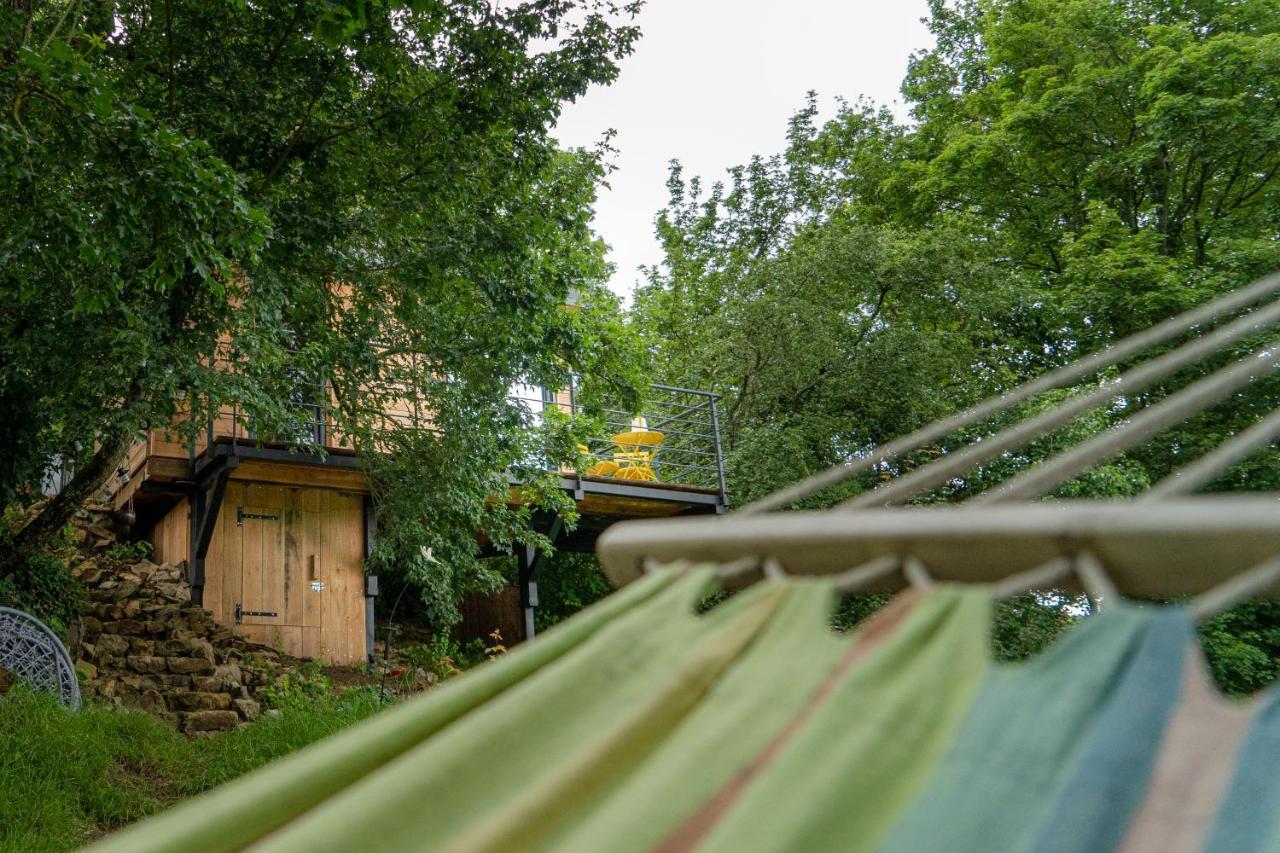Le Moonloft insolite Tiny-House dans les arbres&1 séance de sauna pour 2 avec vue panoramique Osenbach Extérieur photo