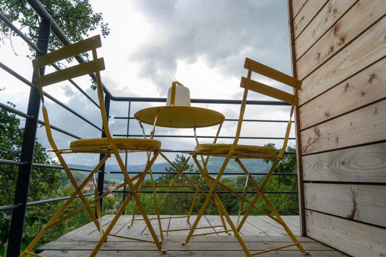 Le Moonloft insolite Tiny-House dans les arbres&1 séance de sauna pour 2 avec vue panoramique Osenbach Extérieur photo