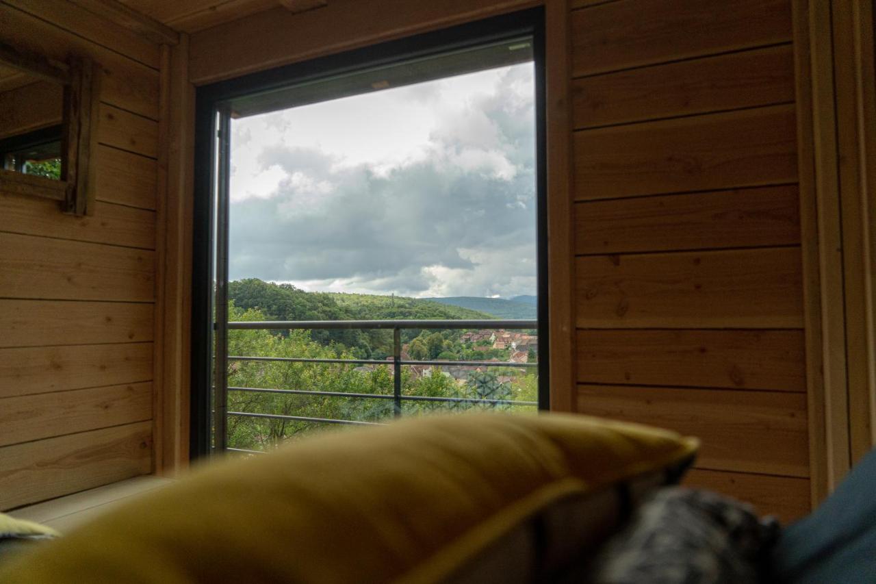 Le Moonloft insolite Tiny-House dans les arbres&1 séance de sauna pour 2 avec vue panoramique Osenbach Extérieur photo