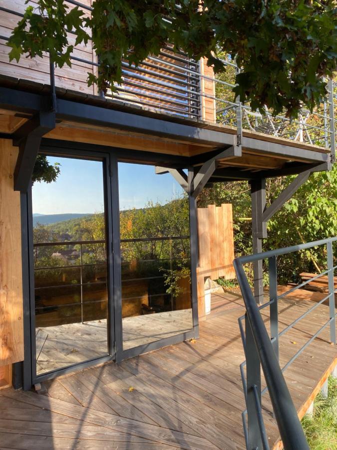 Le Moonloft insolite Tiny-House dans les arbres&1 séance de sauna pour 2 avec vue panoramique Osenbach Extérieur photo